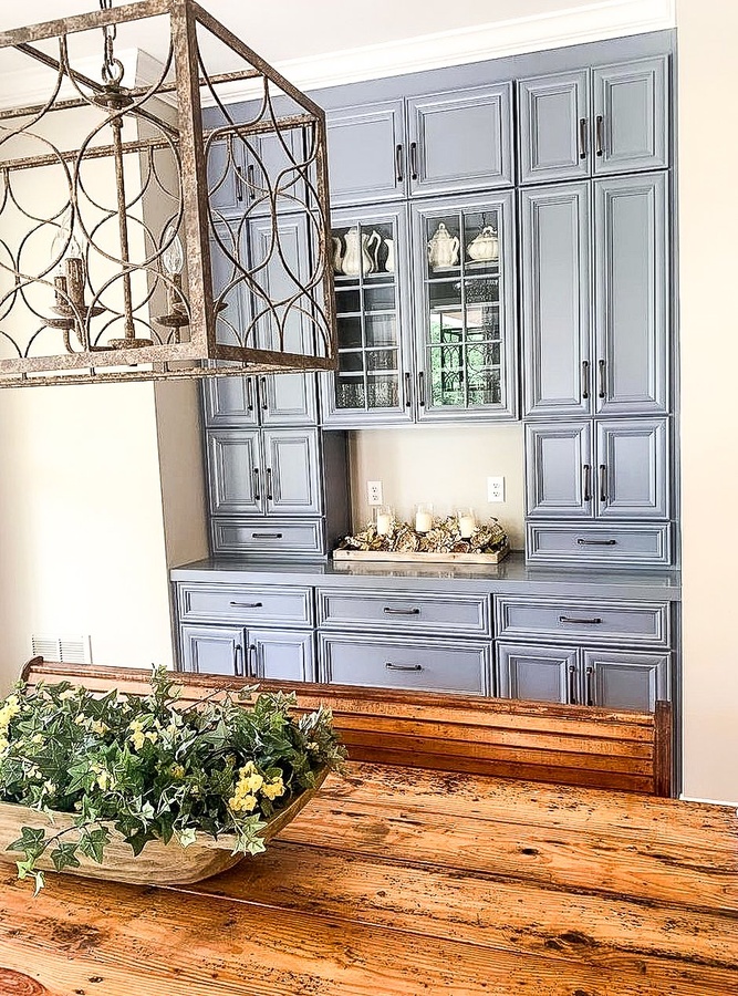 Blue farmhouse other rooms cabinetry by Designer Cabinets